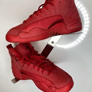 Nike Boys Air Jordan 12 Retro 153265-601 Red Basketball Shoes Sneakers Size 5Y